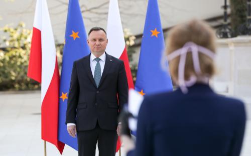 Uroczystość mianowania asesorów sądowych - prezydent Andrzej Duda