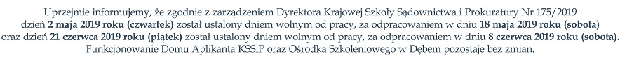 informacja o dniu wolnym